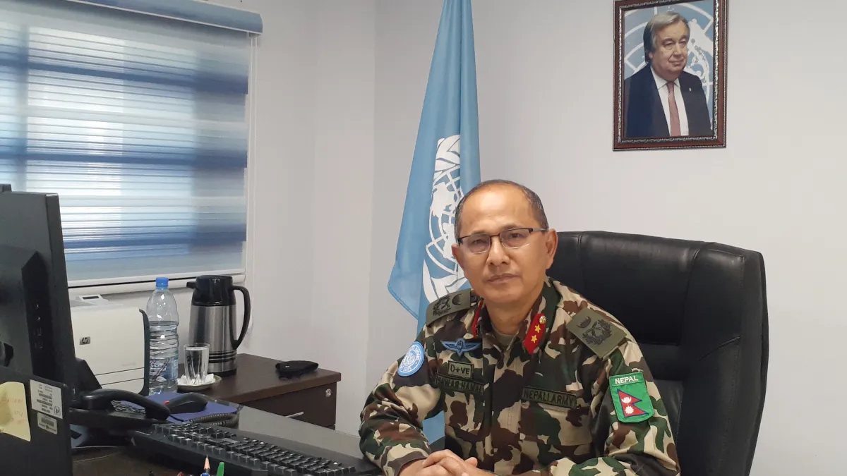 Force commander at their office