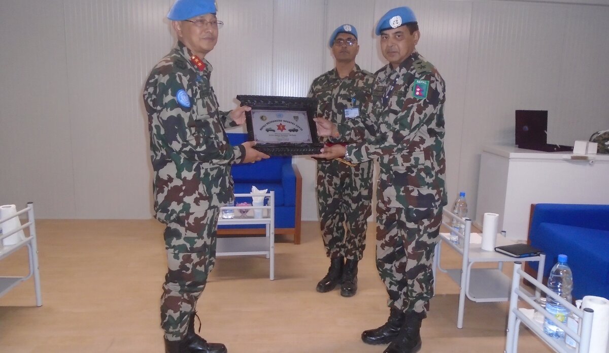 HoM/FC Maj Gen Ishwar Hamal With CO NMC Lt Col Ishwar Hamal Jayson Shamsher J.B.Rana.