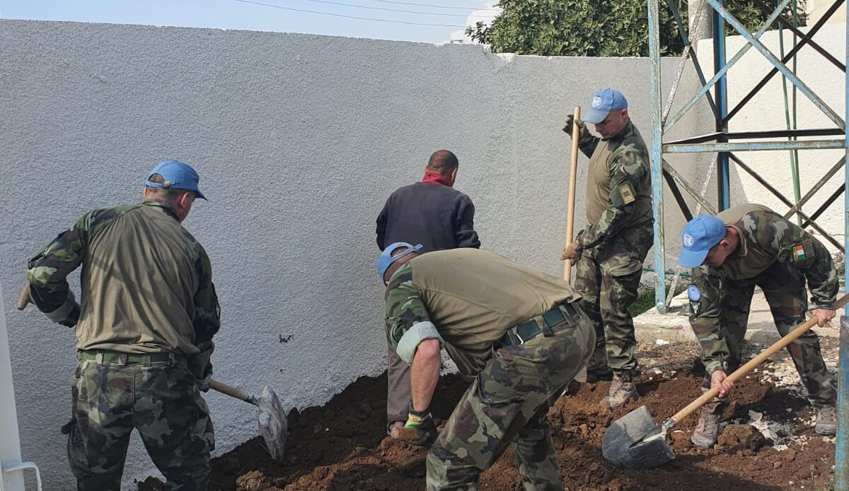 FRC Irish Defence Forces undergoing renovation of a medical facility in AOR.