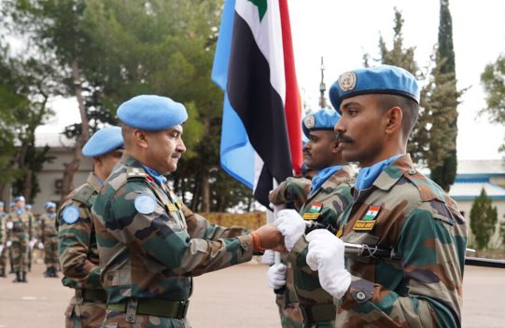 Flag party awarded UNDOF medal