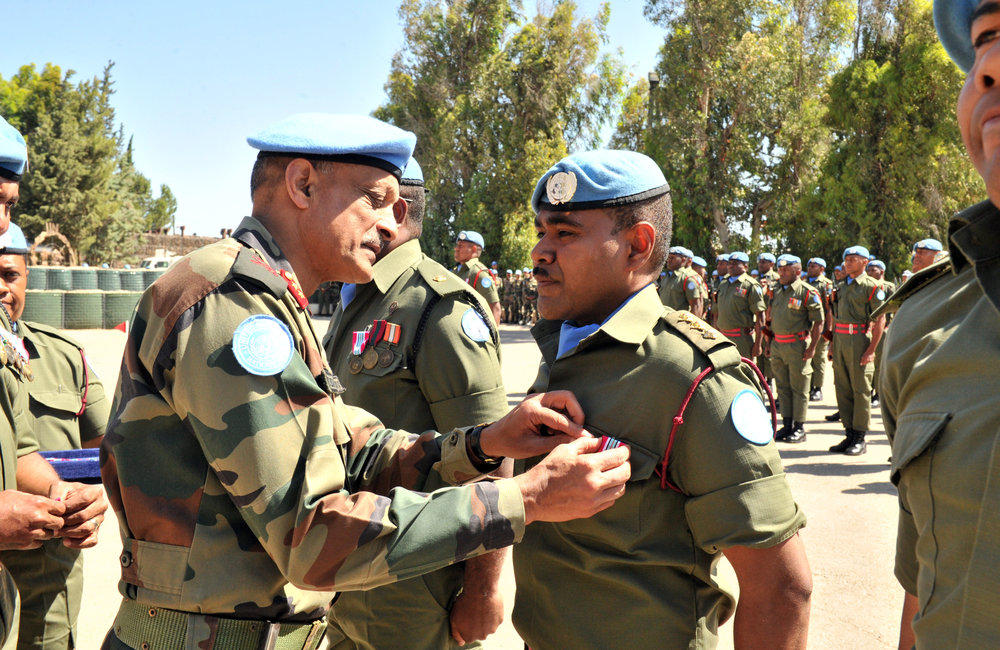 Fiji Batt Medal Parade at Camp Faouar
