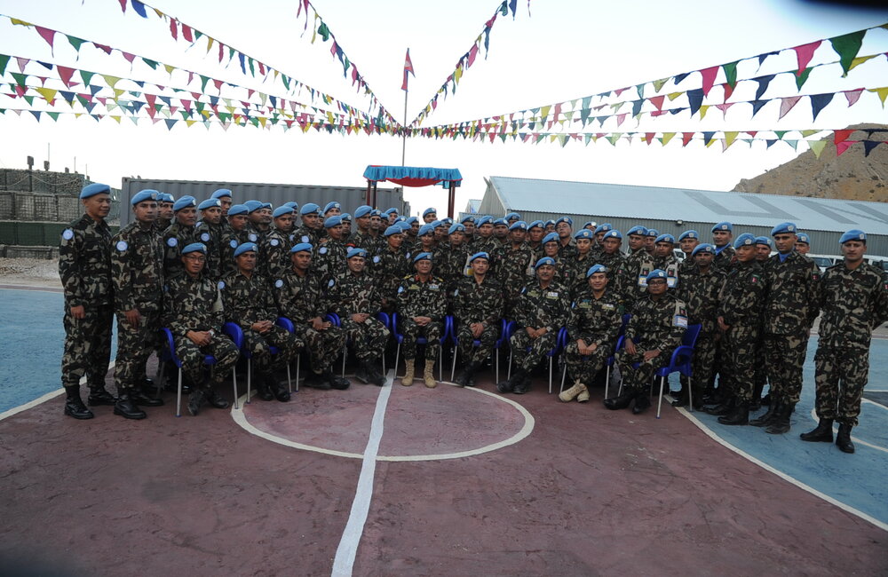 Group photograph with troops of NEPCON