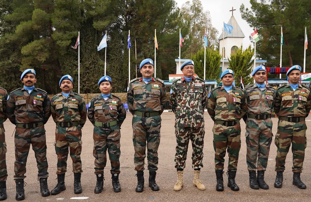 15 January 2024 Indian Contingent Staff Officers Medal Parade UNDOF   Officers Group 2 