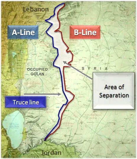 Map of area of separation