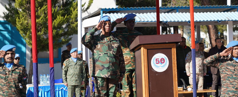 Maj Gen Asmah salutes the Guard of Honour